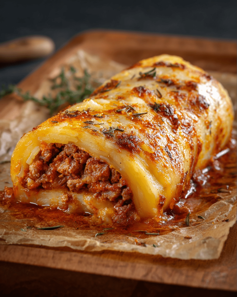 Cheesy Potato Roll Stuffed with Minced Meat