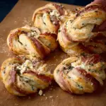Bacon and Cheese Puff Pastry Twists