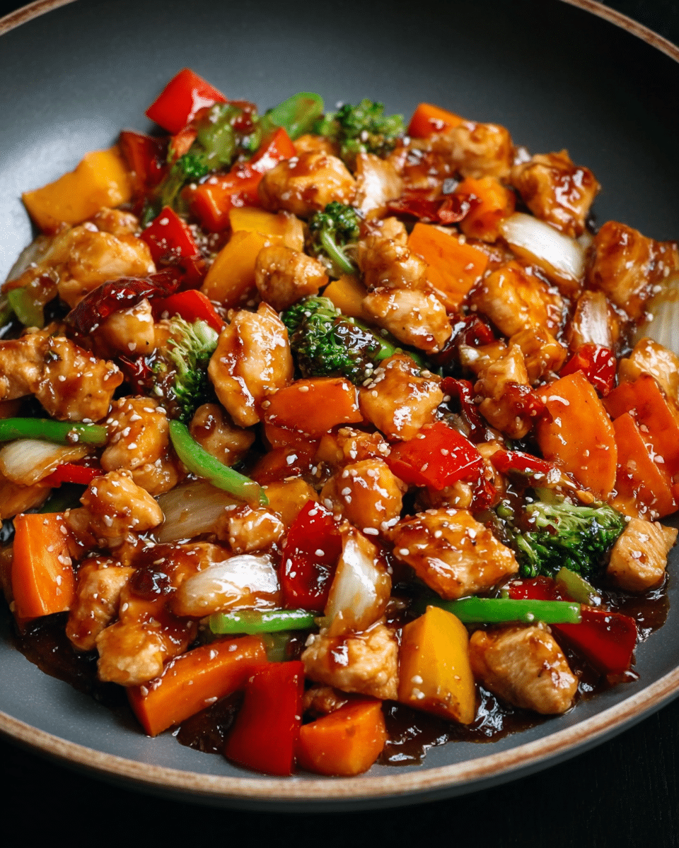 Spicy Korean-Style Chicken & Vegetable Stir-Fry