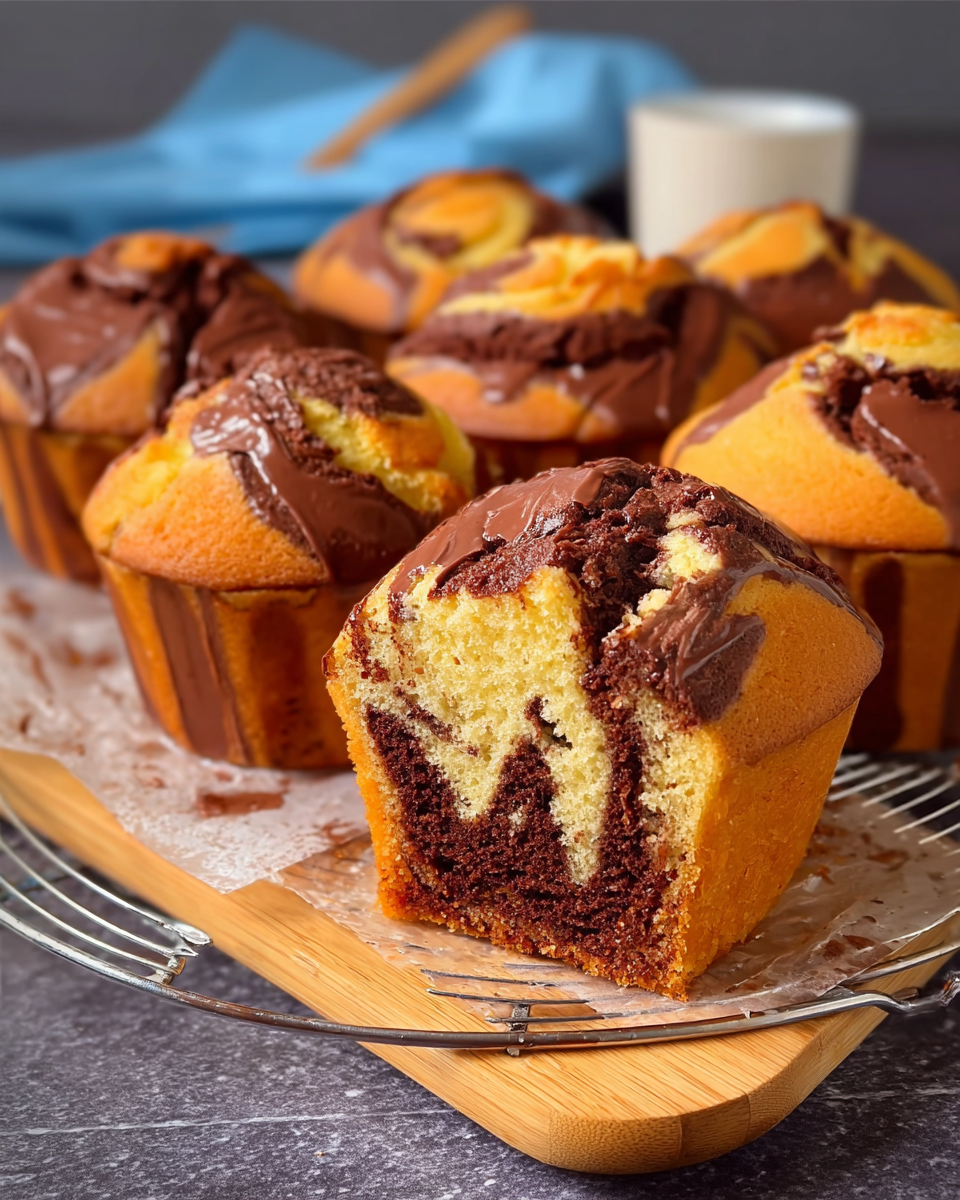 Fluffy Vanilla Chocolate Marble Cake Recipe