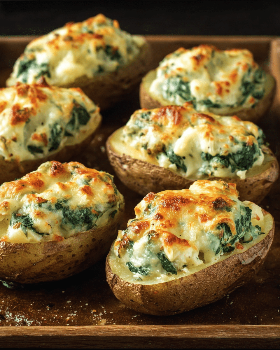Twice-Baked Spinach & Cheese Stuffed Potatoes – Comfort Food Favorite