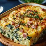 Cheesy Potato, Ham, and Spinach Bake – Comfort Food at Its Best