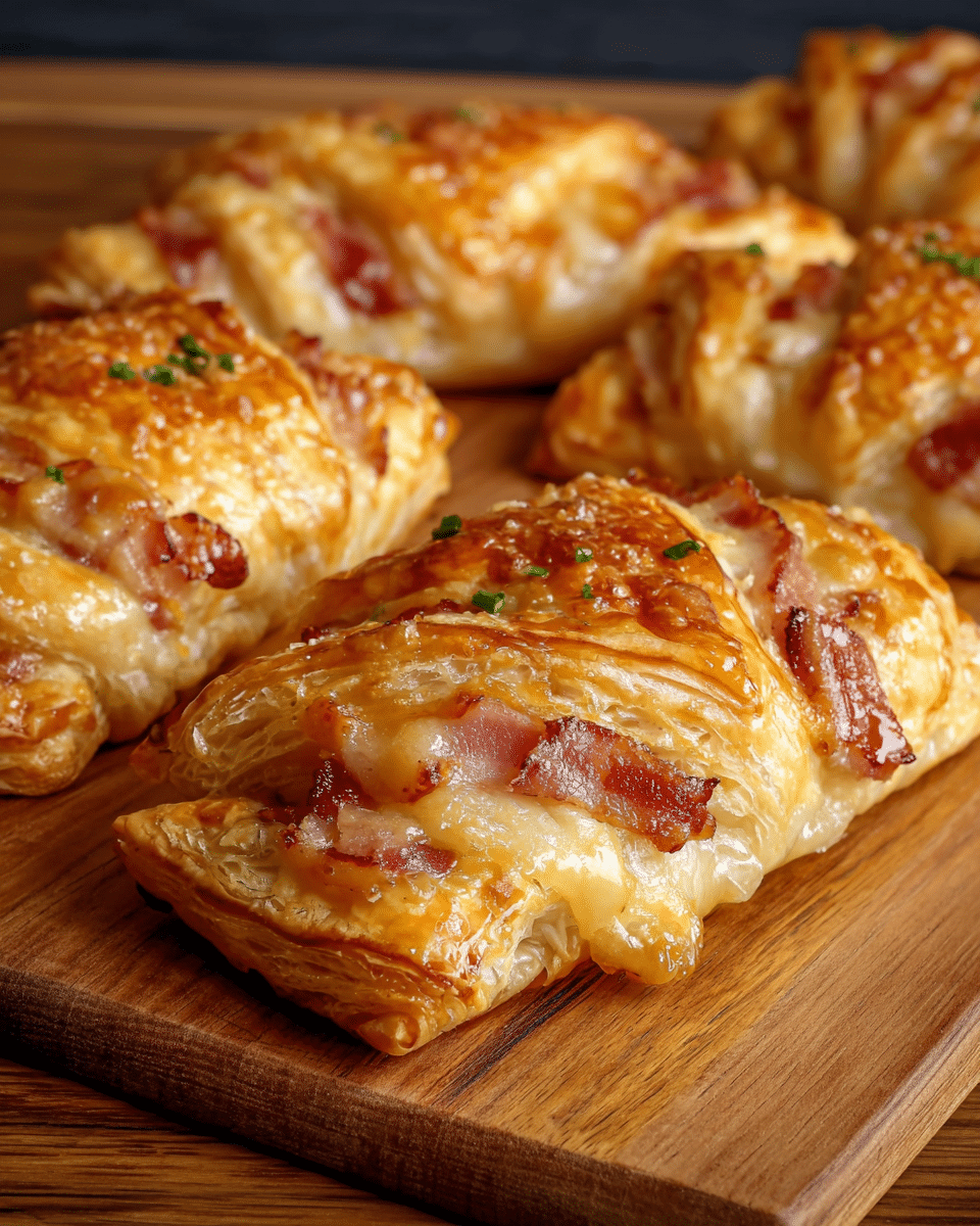 Cheesy Bacon Puff Pastry – Flaky, Golden, and Irresistible