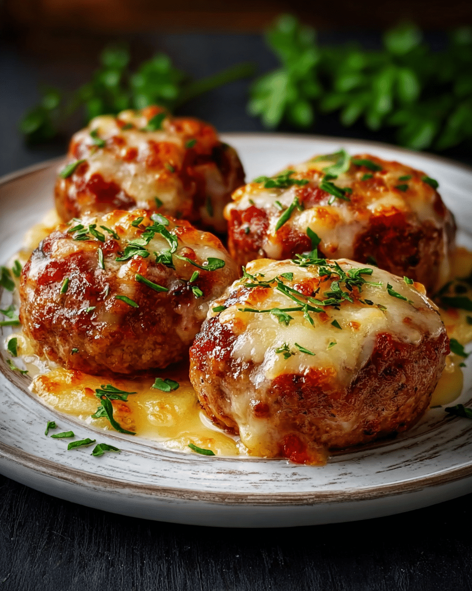 Cheesy Baked Meatballs