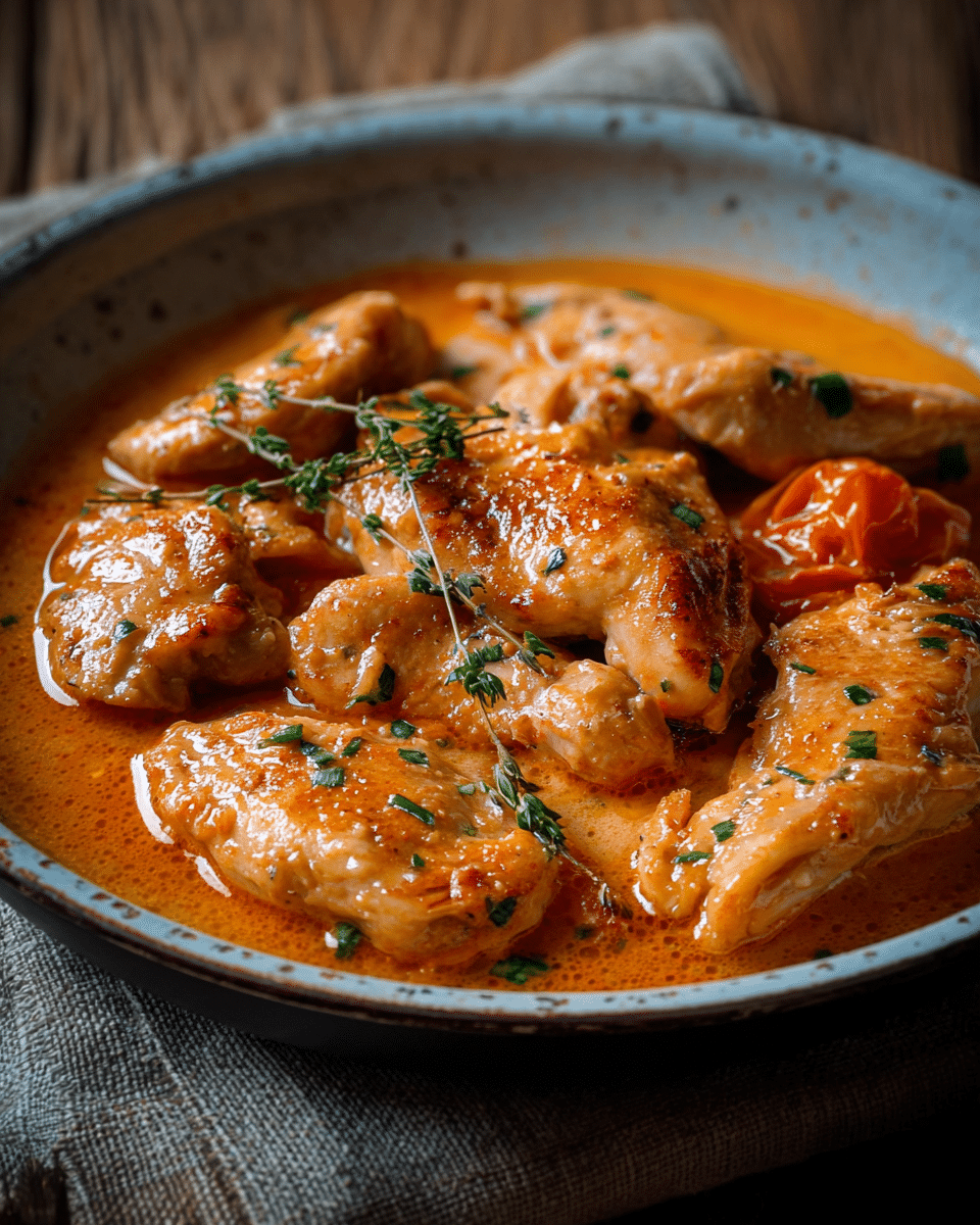 Juicy Chicken in Creamy Tomato Sauce – Easy Dinner Recipe