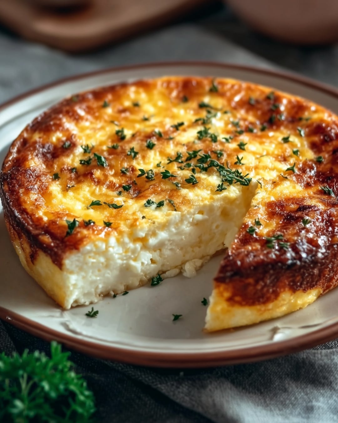 Healthy Breakfast Egg Bake with Cottage Cheese