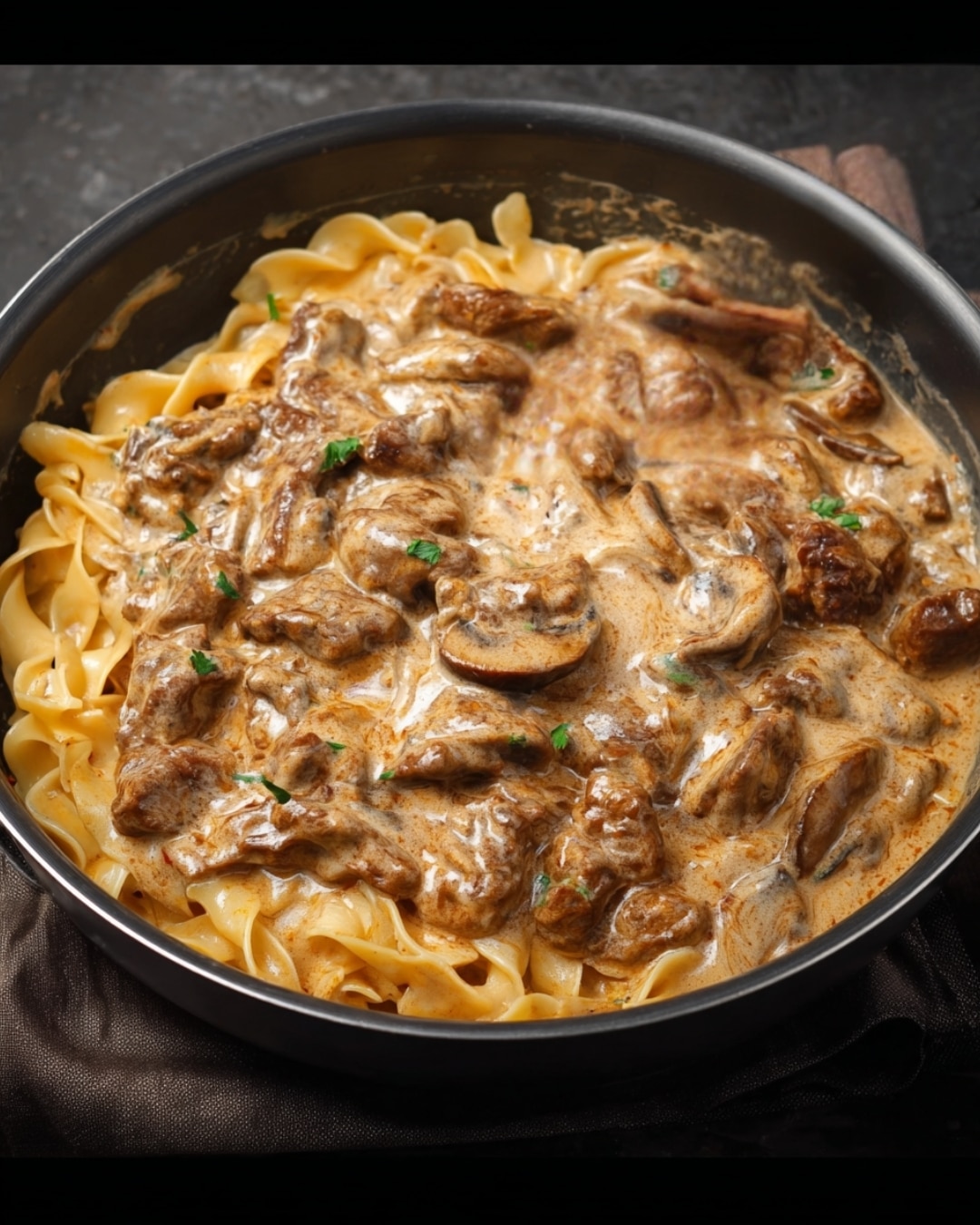 Easy One-Pan Beef Stroganoff