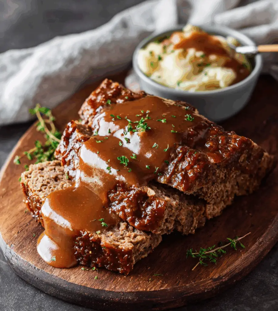 Meatloaf with Brown Gravy