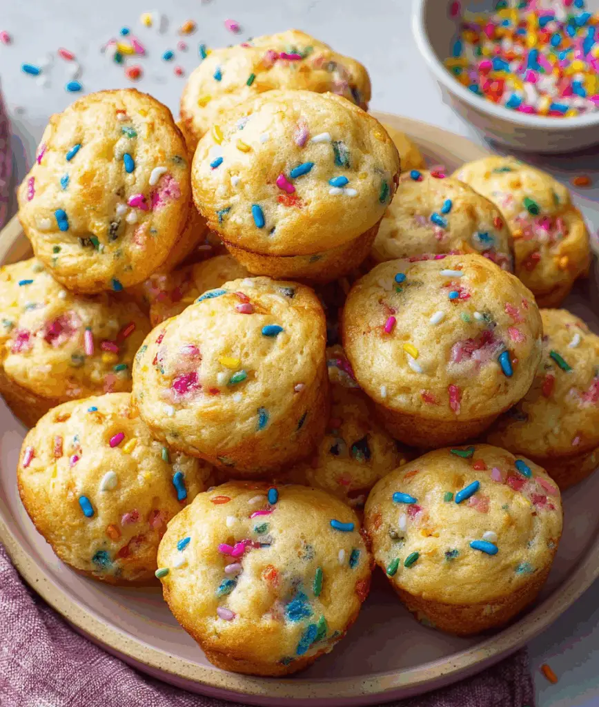 Mini Funfetti Yogurt Muffins