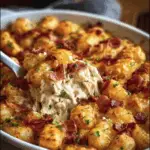 Cheesy Chicken Bacon Ranch Tater Tot Casserole for Weeknight