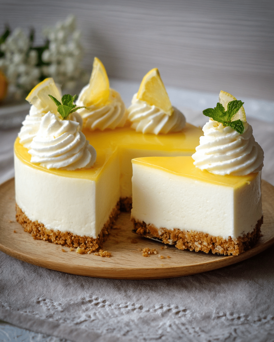 No-Bake Lemon Mascarpone Cheesecake
