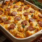 Cheesy Sausage & Vegetable Potato Bake – Easy One-Dish Dinner