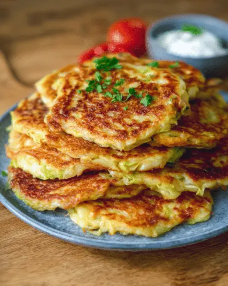Crispy Cheesy Cabbage Pancake Recipe