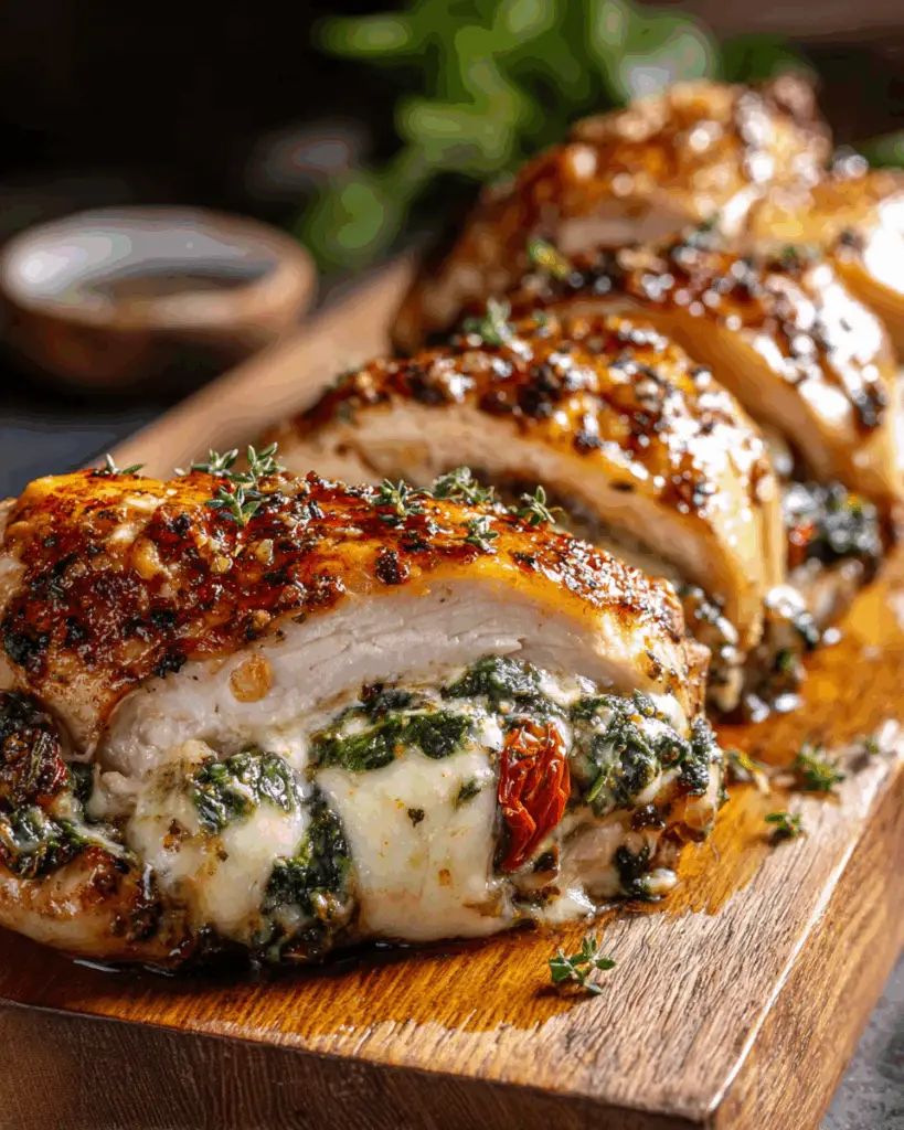 Mozzarella & Spinach Stuffed Chicken Breast Recipe