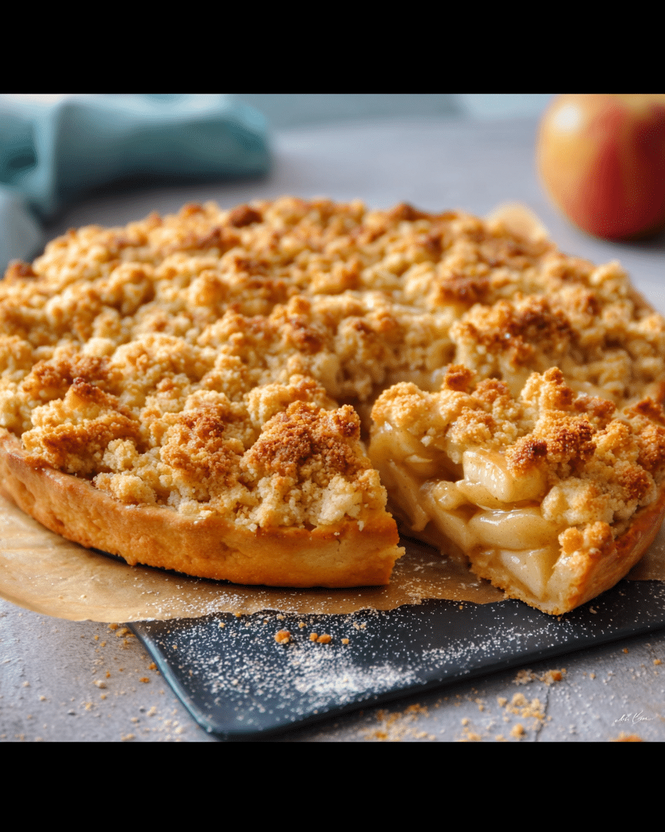 Homemade Apple Pie with Buttery Crumble Topping