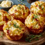 Baked Cheesy Mashed Potato Muffins