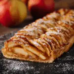 Flaky Apple Tart with Buttery Puff Pastry and Glaze