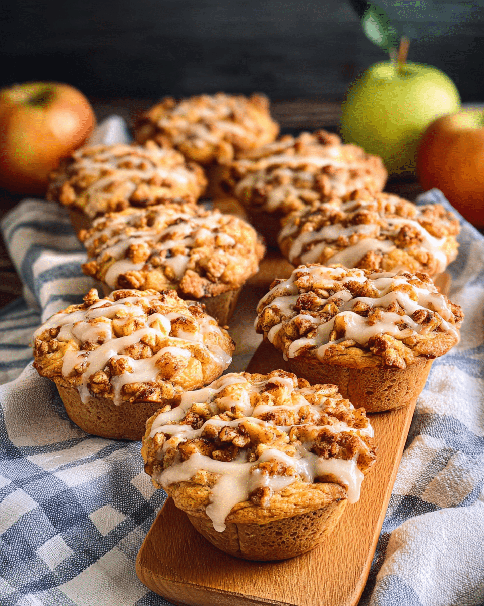 Classic Apple Pie Muffins with Warm Apple Cinnamon Flavor