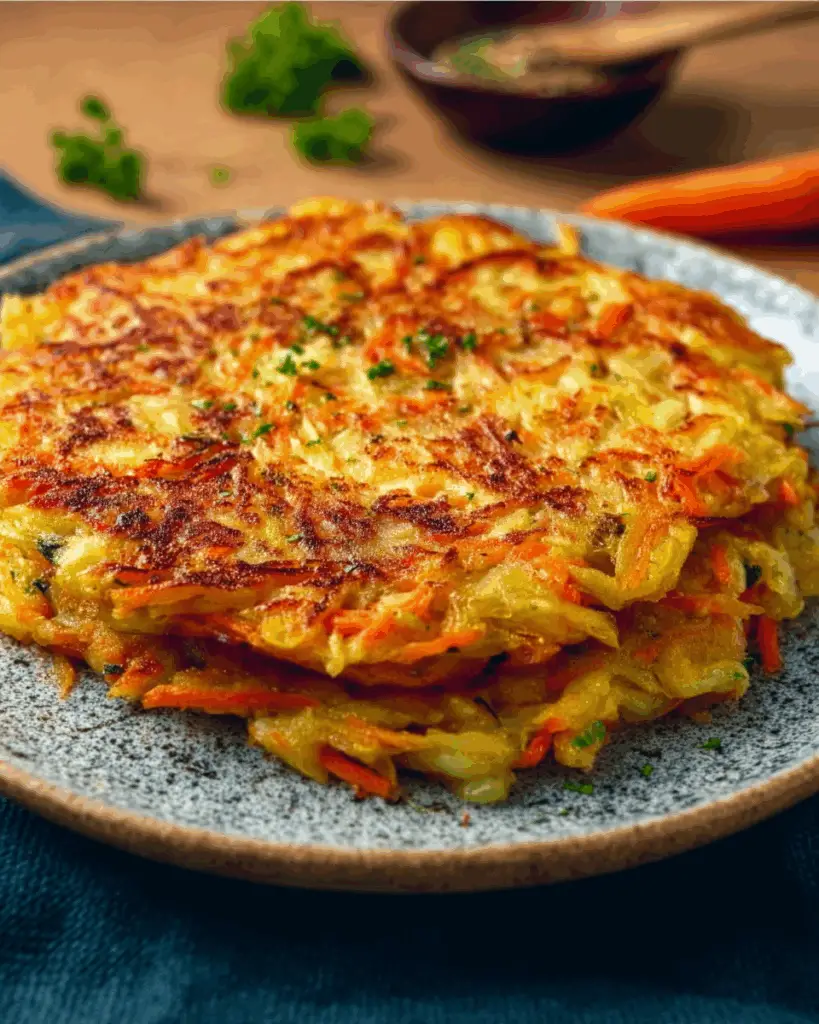 Cheesy Carrot Potato Fritter Pancake – Family Friendly
