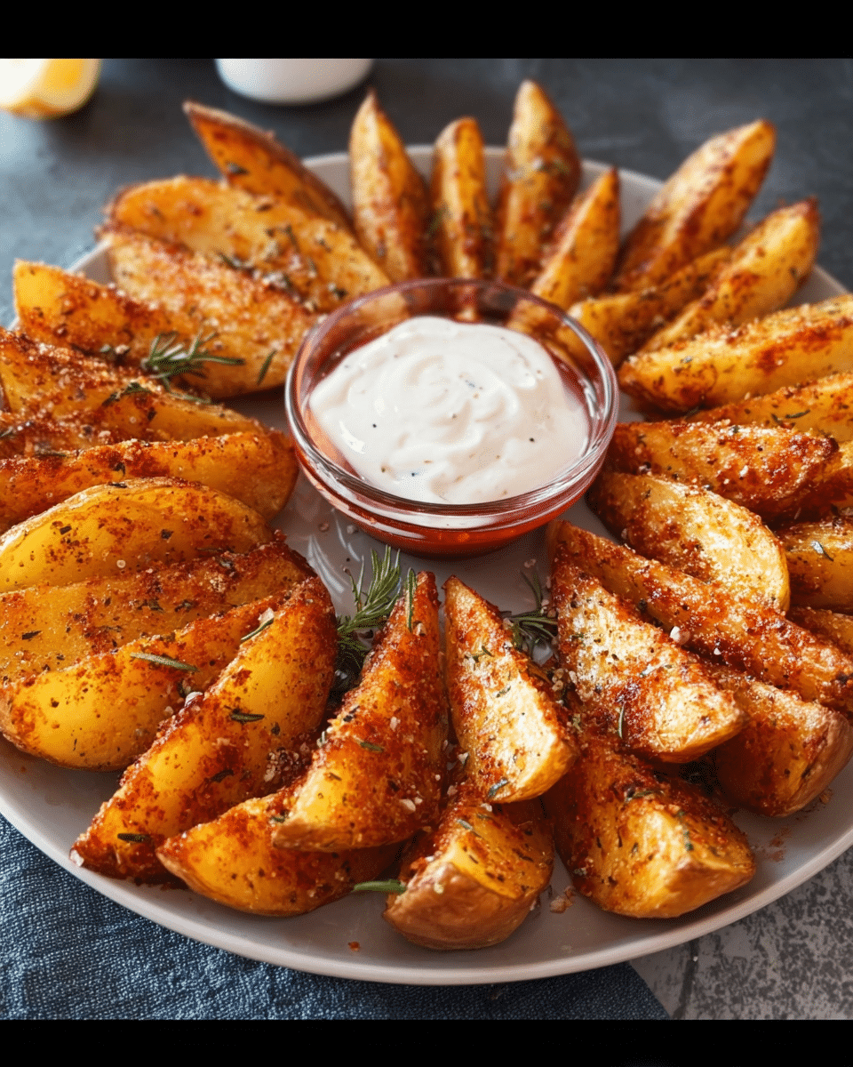 Oven-Baked Potato Wedges – Golden, Crunchy & Delicious!