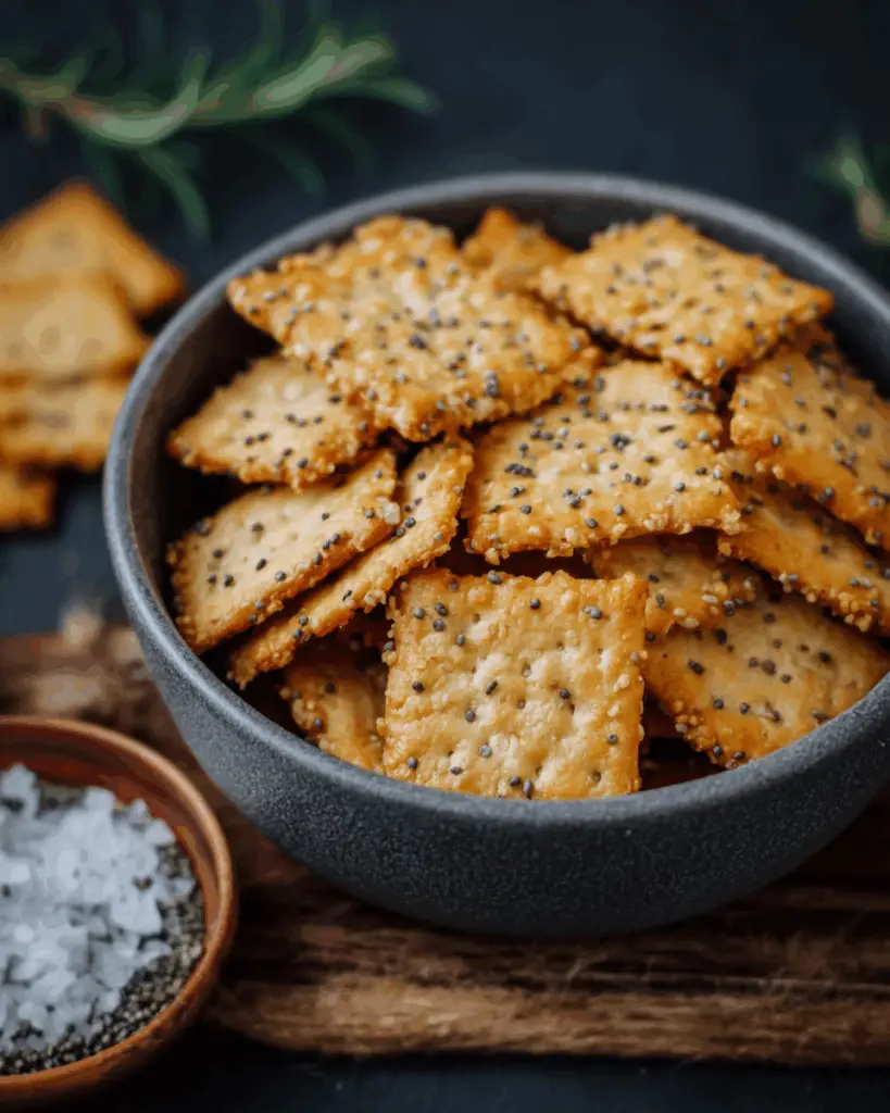 Cheesy Poppy Seed Crackers