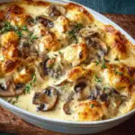 One-Pan Creamy Chicken and Mushroom Gratin Recipe