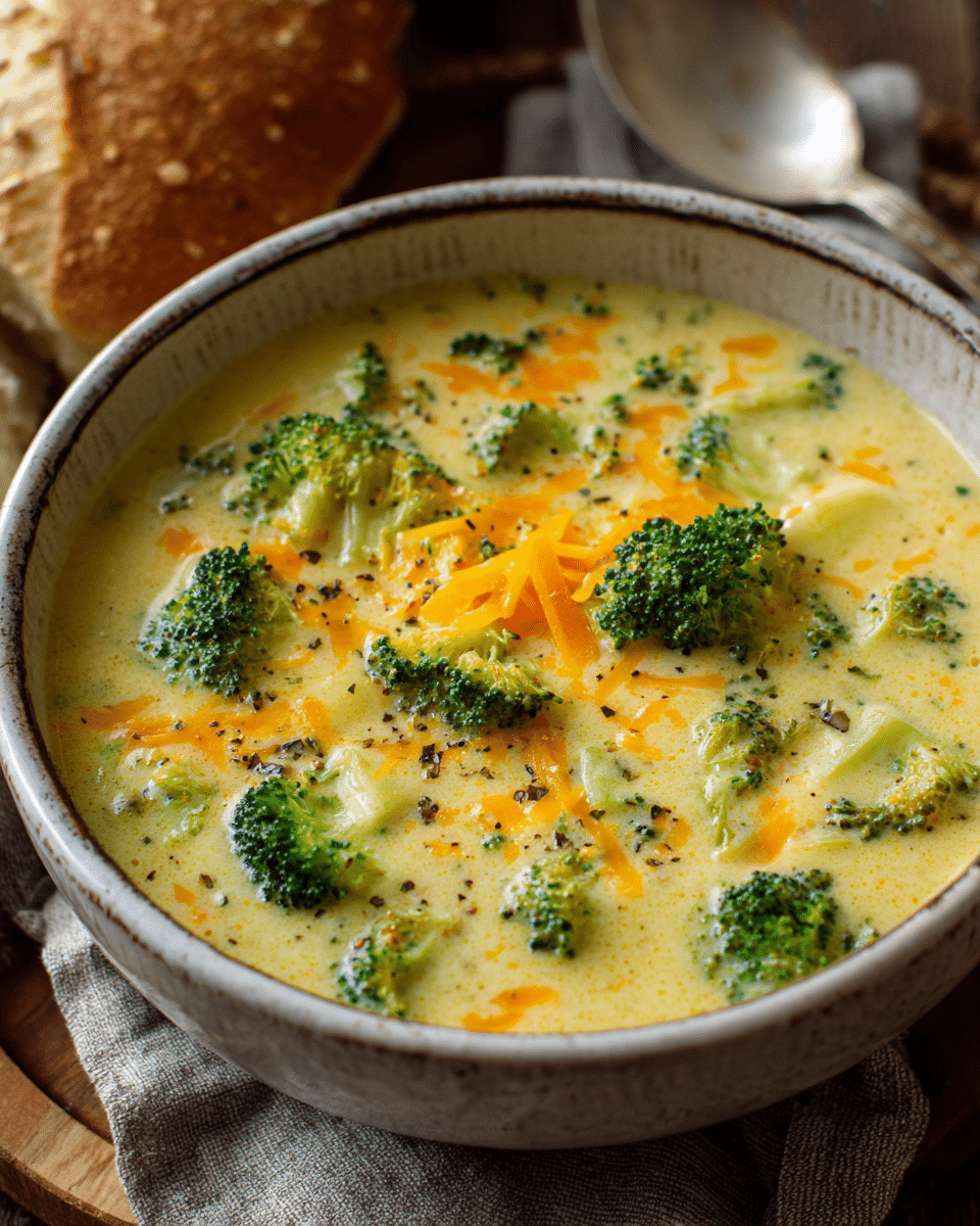 Easy Creamy Broccoli & Cheddar Soup