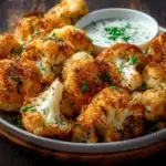 Garlic Parmesan Crispy Roasted Cauliflower