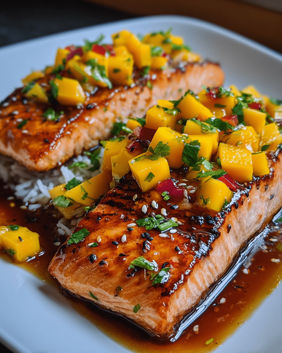 Sweet and Tangy Mango Teriyaki Salmon