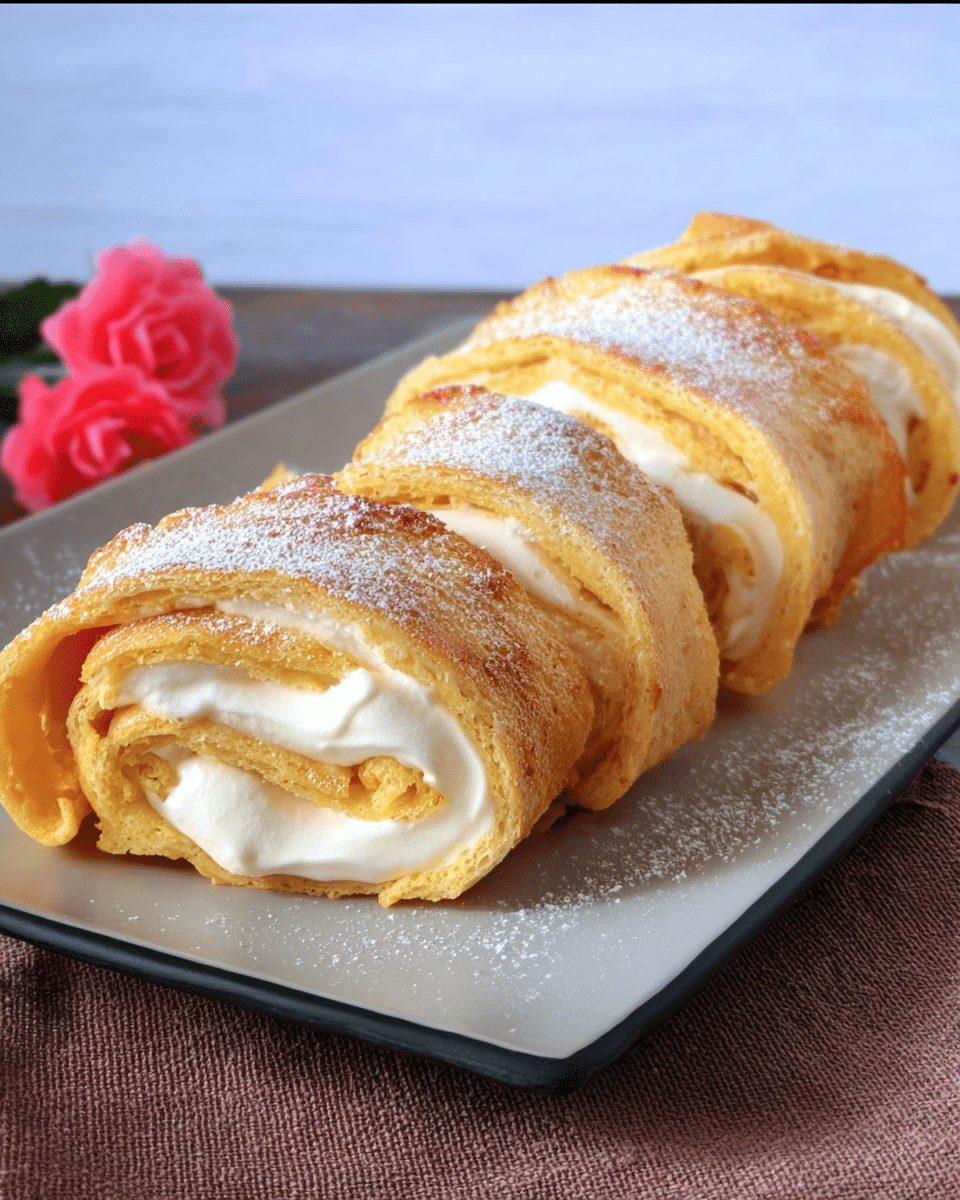Yogurt-Filled Pancake Rolls – Soft, Sweet & So Simple!