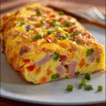 High-Protein Veggie & Ham Omelet Bake with Cheese