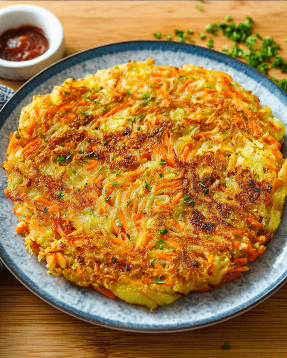 Crispy Carrot Potato Cheese Pancakes