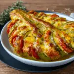 Healthy Cheesy Baked Zucchini and Tomato Side Dish