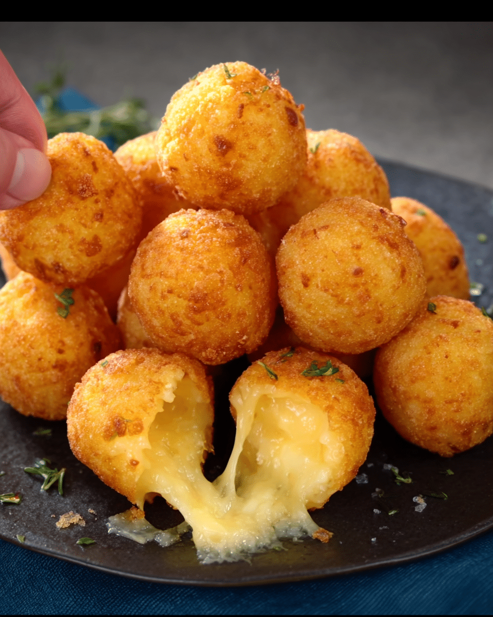 Gooey Cheesy Potato Balls – The Perfect Party Appetizer