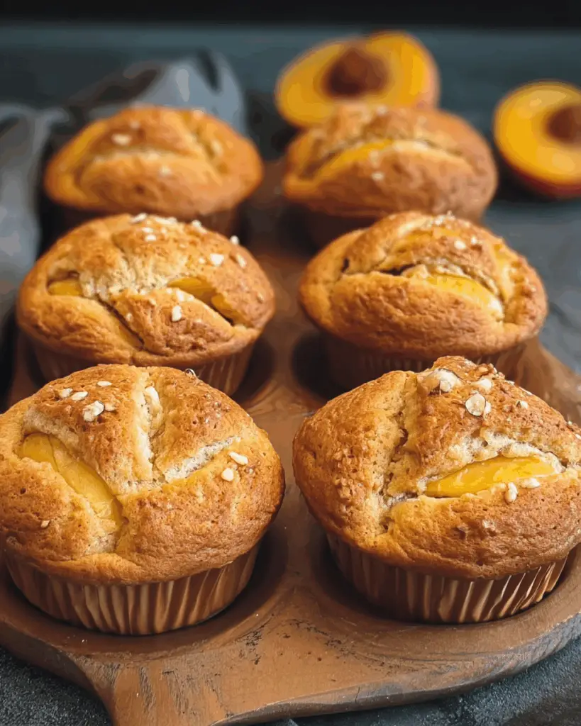 Moist Peach Yogurt Cake with Drained Sliced Peaches