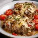 Hearty Baked Carbonade with Mushrooms & Tomatoes