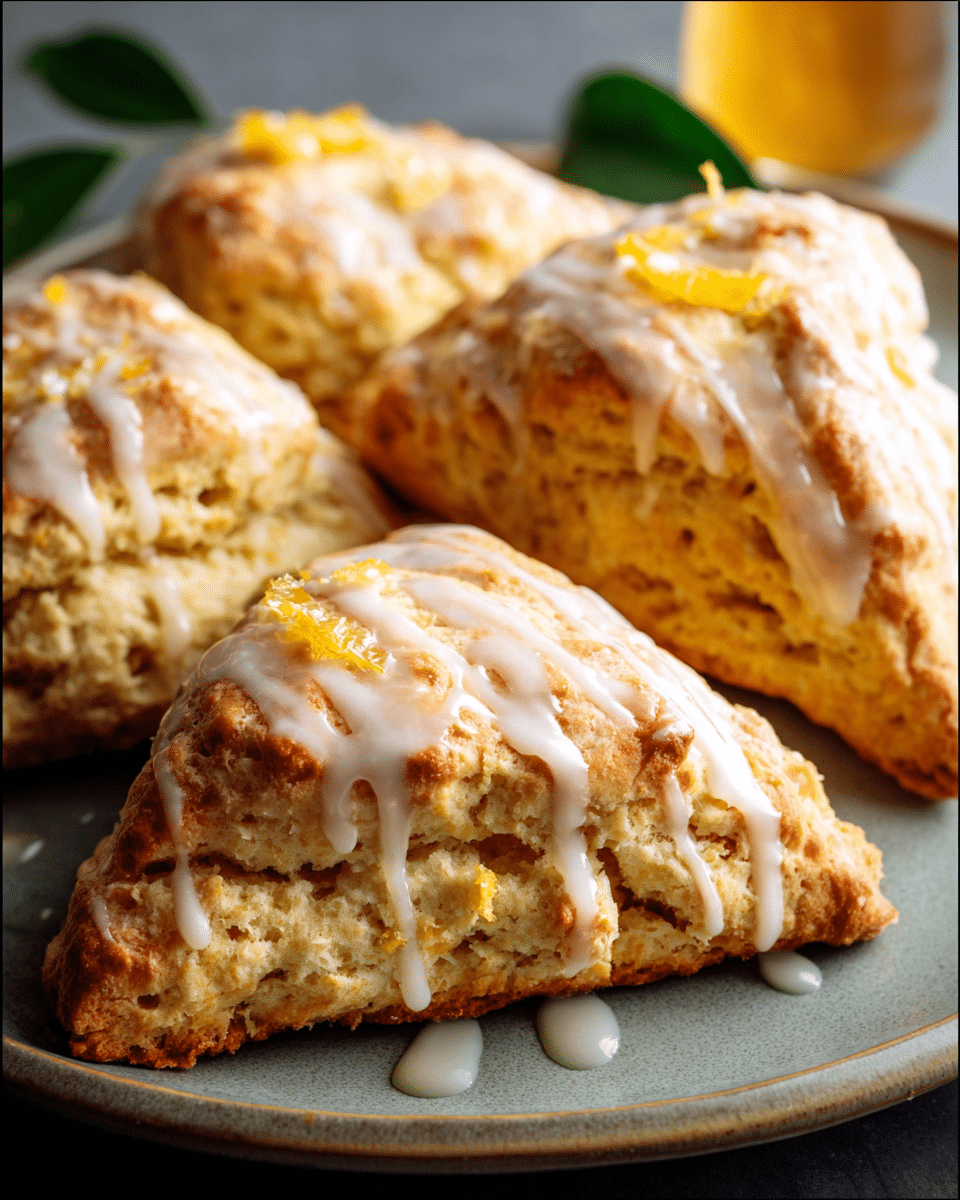 Easy Orange Scones with Citrus Glaze