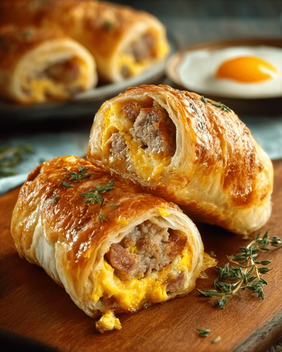 Sausage Egg & Cheese Breakfast Roll-Ups