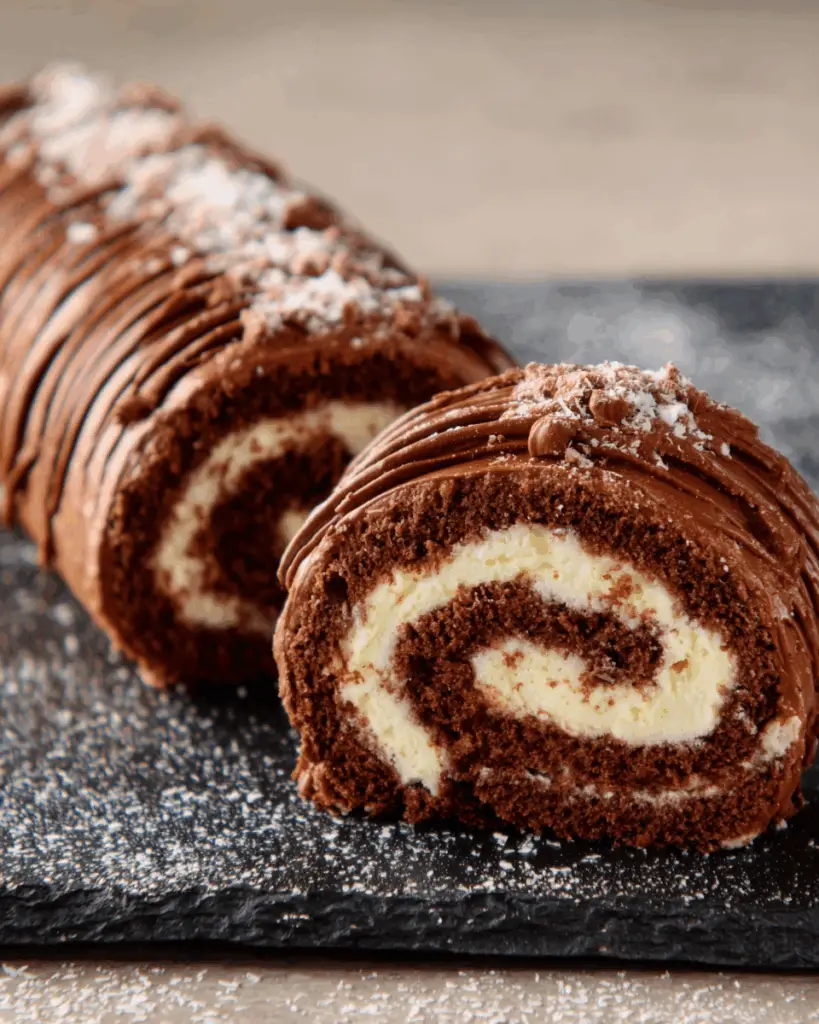 Chocolate Roll with Coconut Filling