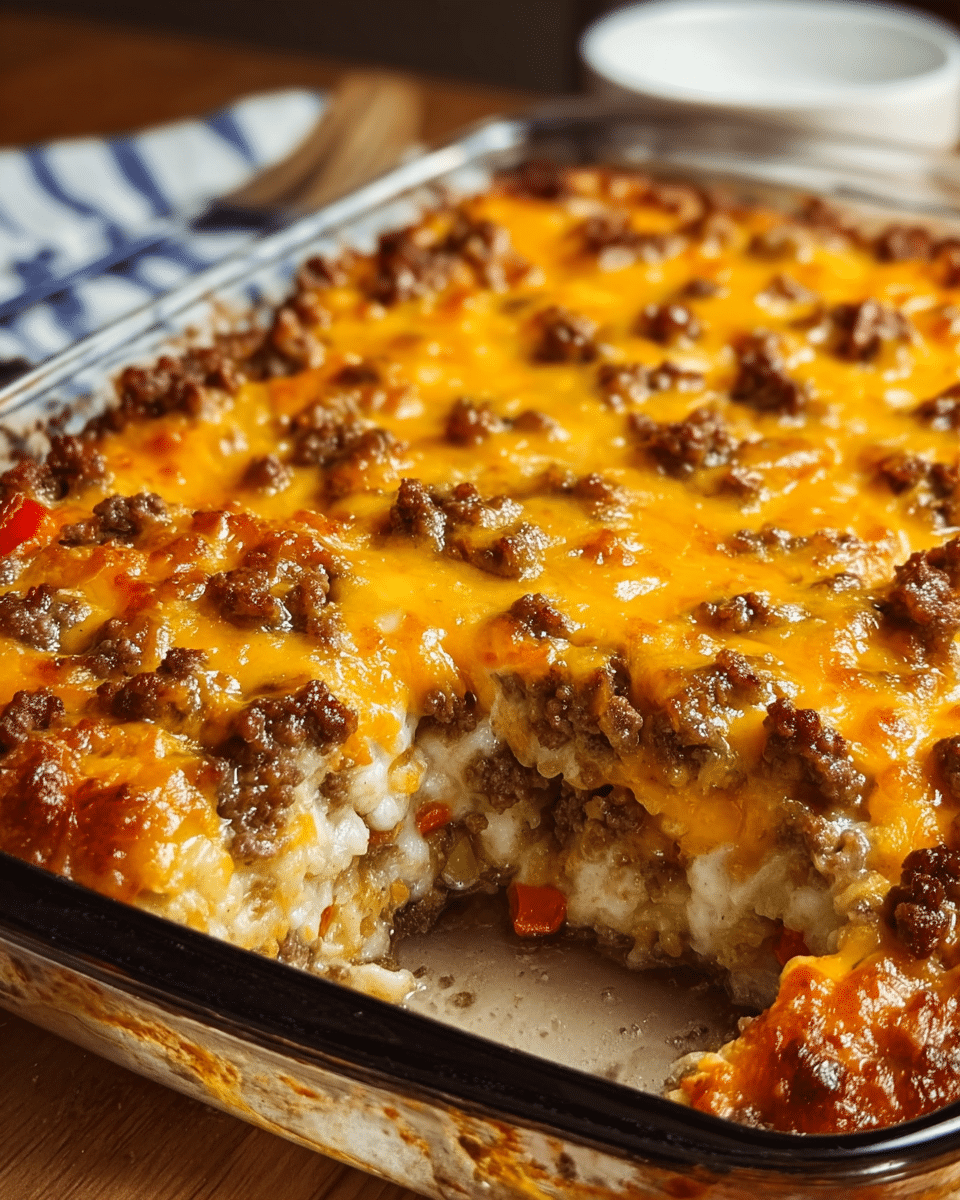 Cheesy Ground Beef Casserole