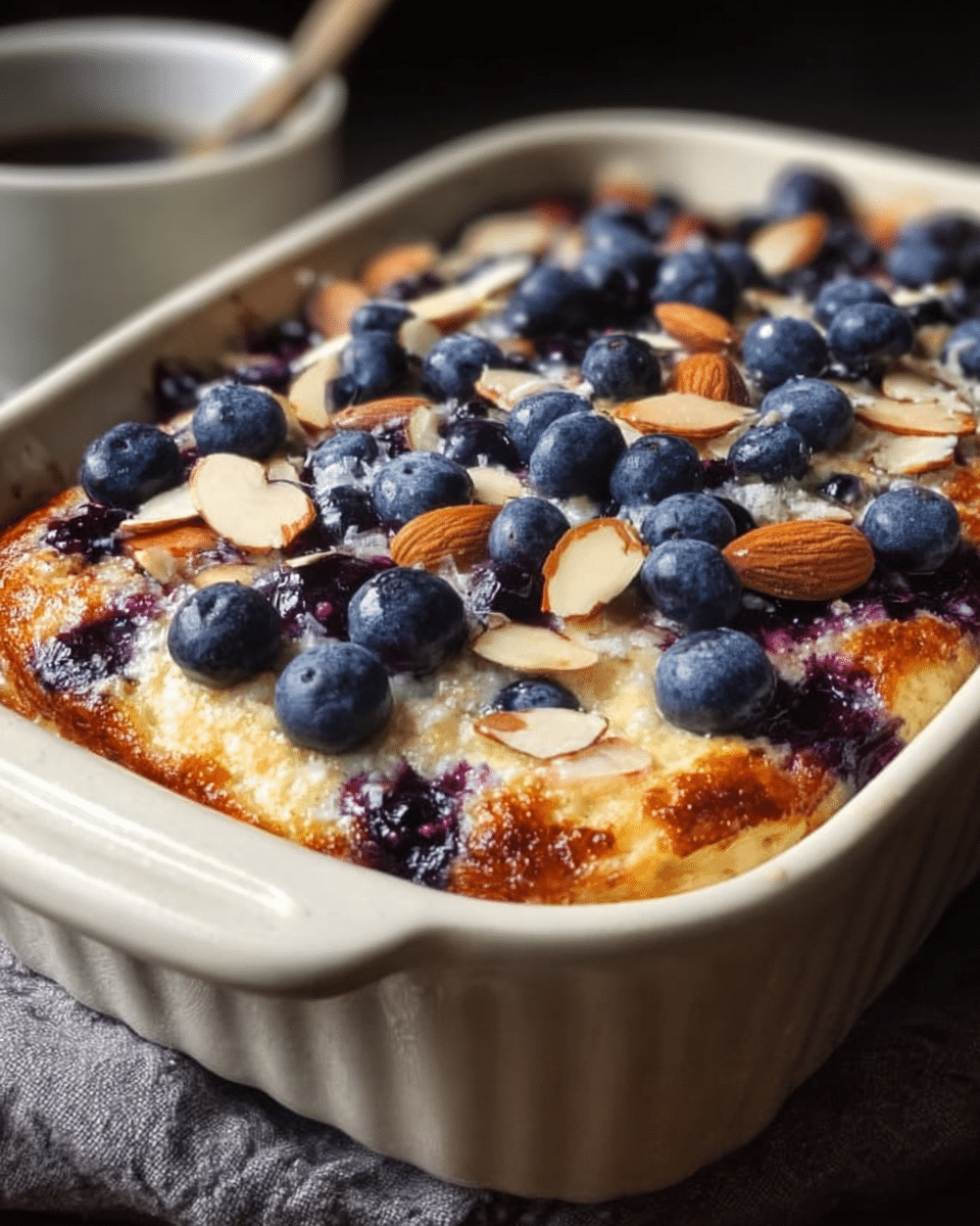 Blueberry Almond Cottage Cheese Cake