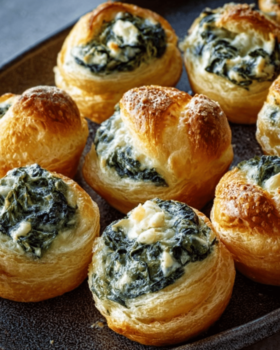 Delicious Cream Cheese Spinach Puffs