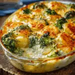 Cheesy Vegetable Bake with Potatoes, Broccoli, and Herbs