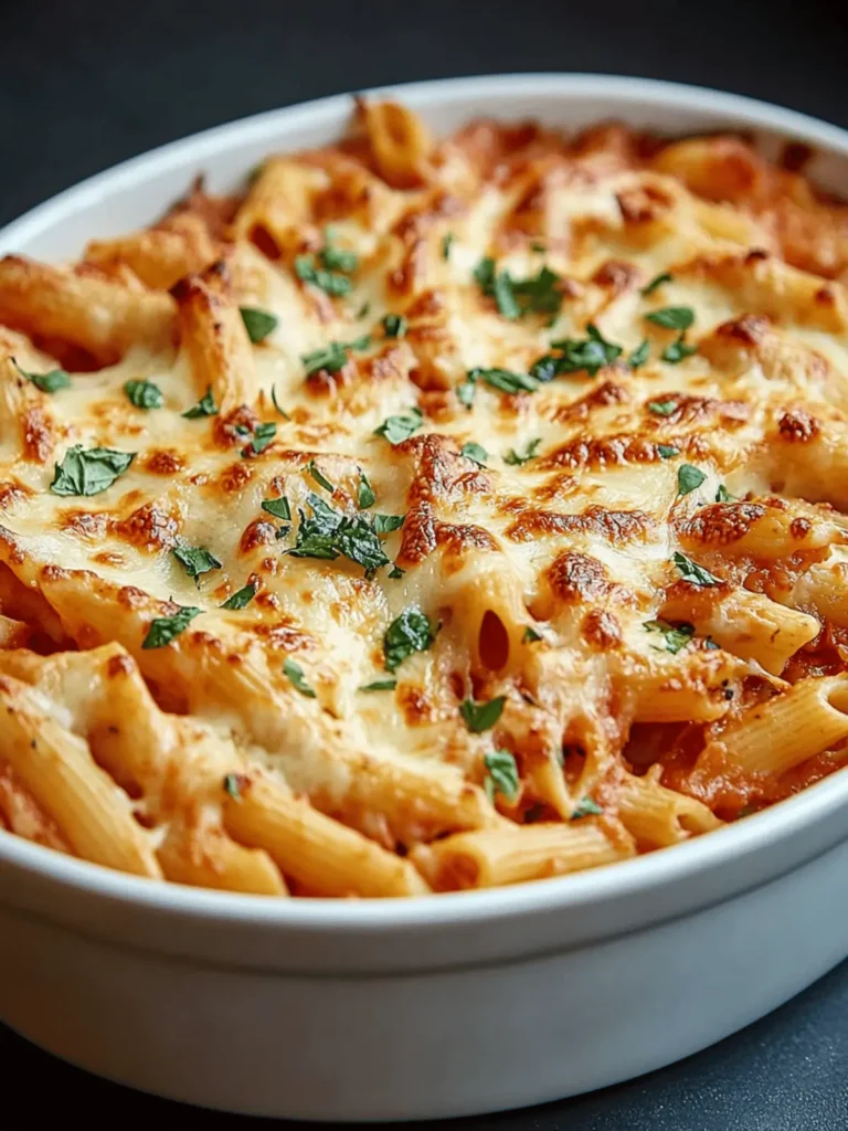 Creamy Tomato Basil Pasta Bake