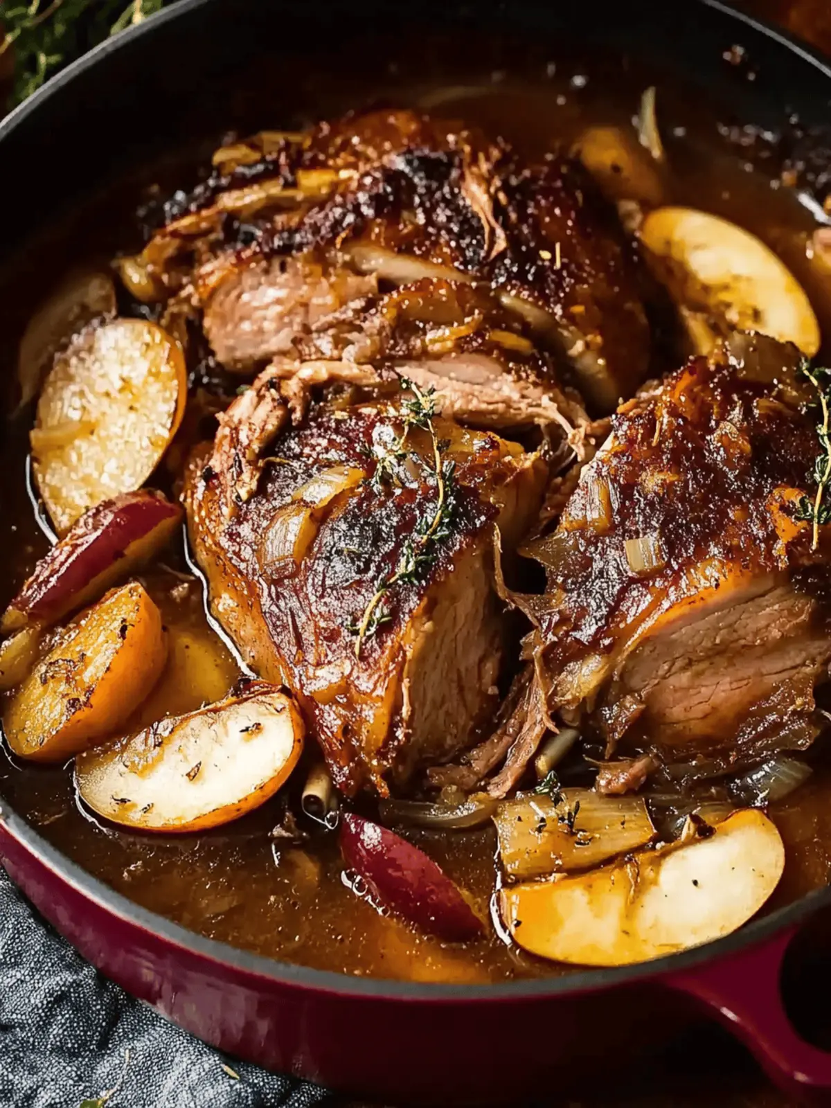 Tasty Apple Cider Braised Pork Shoulder