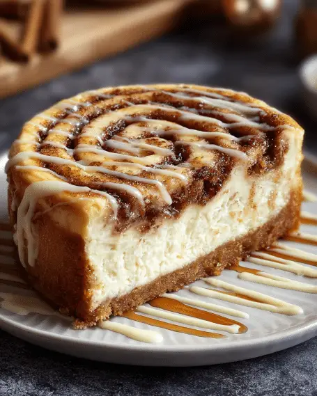 Cinnamon Roll Honeybun Cheesecake