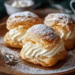 Classic Puff Pastry Bites with Custard and Whipped Cream Filling