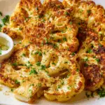 Crispy Parmesan Cauliflower Steaks 2 Crispy Parmesan Cauliflower Steaks