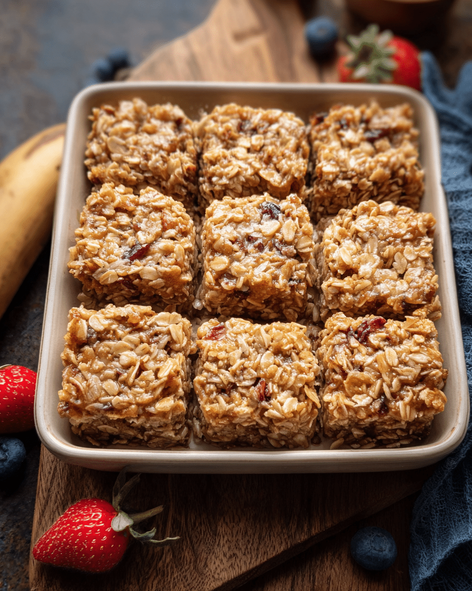 Healthy Baked Oatmeal and Banana