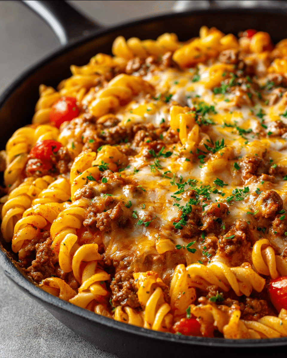 Cheesy Sloppy Cheeseburger Pasta
